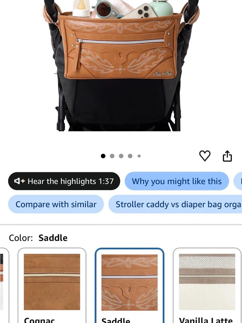Itzy Ritzy Tan Embroidered Wristlet Clutch